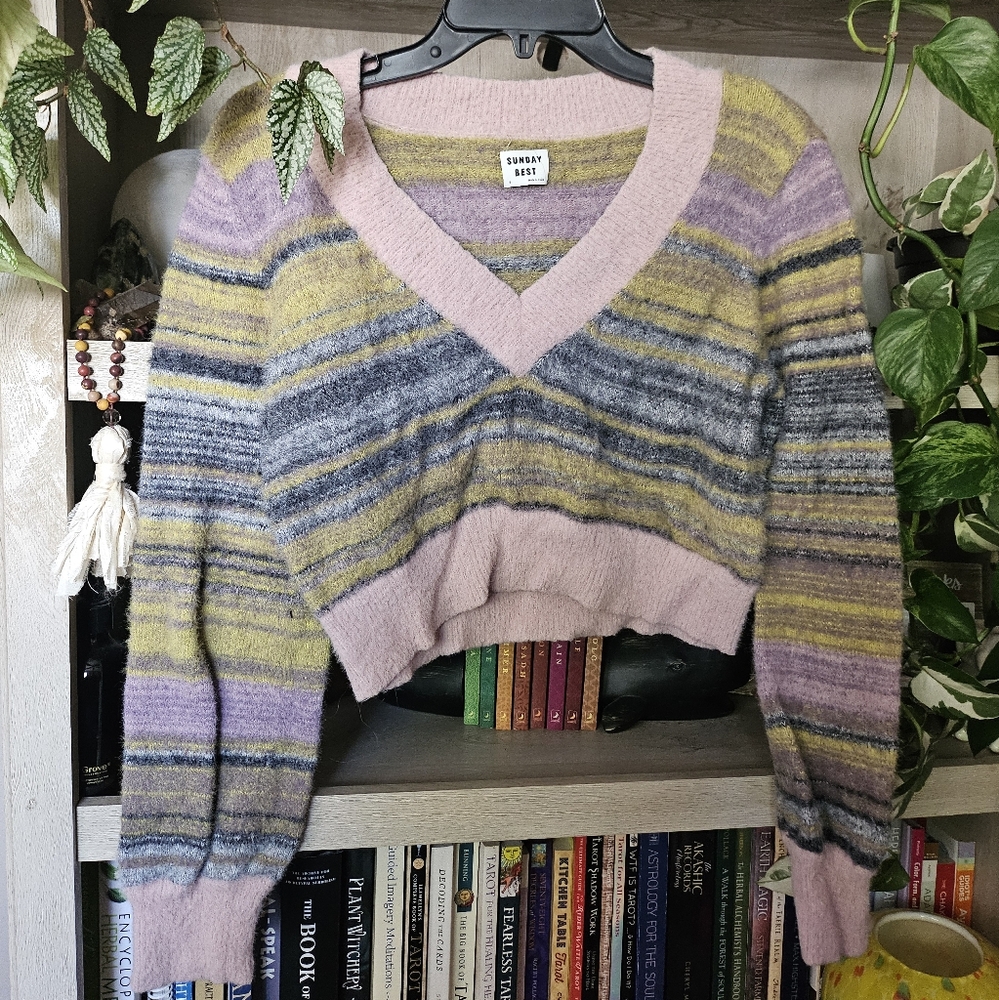 Aritzia Sunday Best Women's Kitten V-Neck Corp Sweater